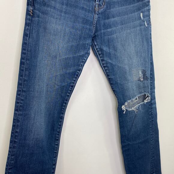 Abercrombie & Fitch Perfect Stretch Button Fly Distressed Jeans Womens Size 0/25 - Picture 5 of 12